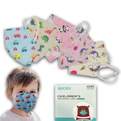 10 Unidades.  Mascarillas NK95 de niños y niñas surtidas